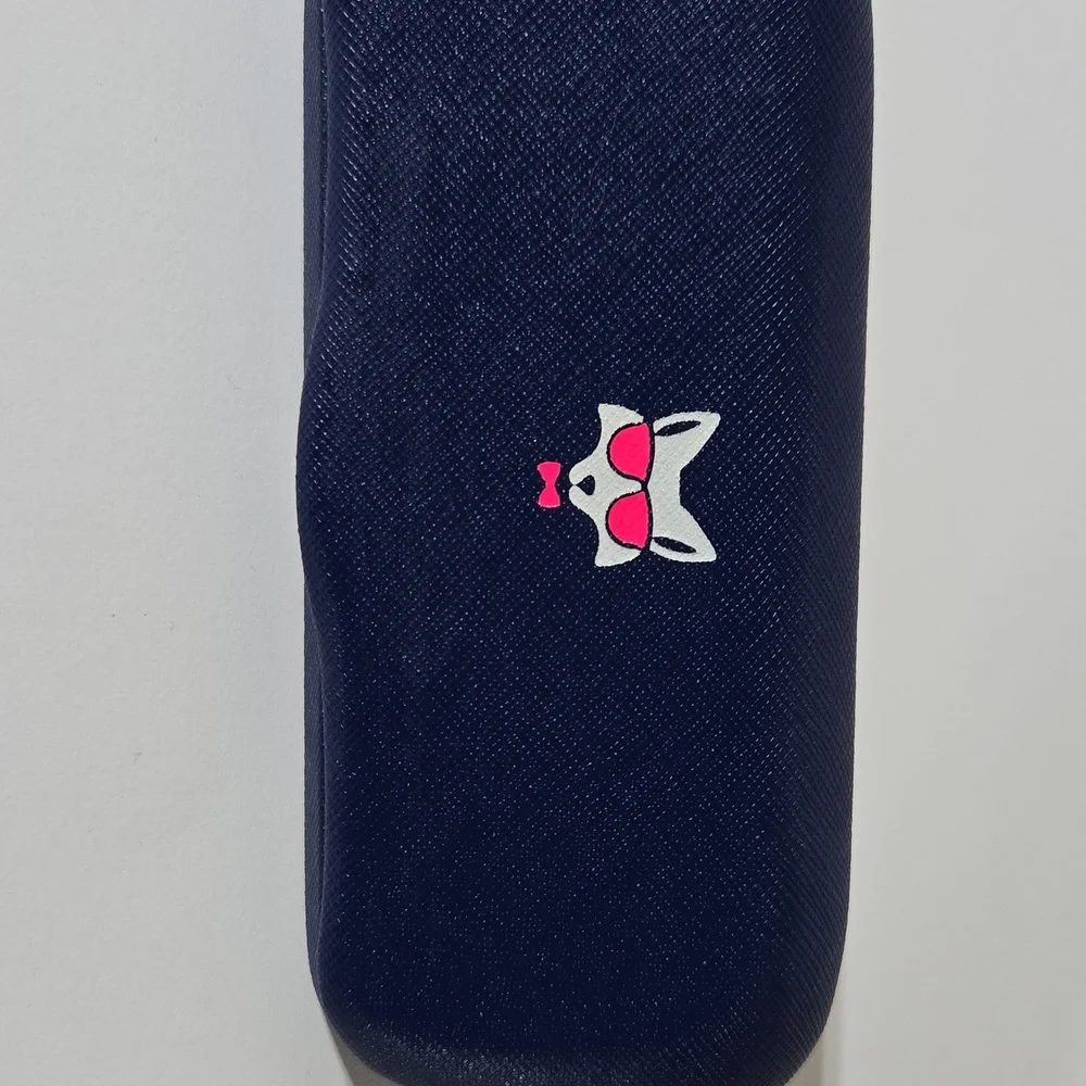 Navy Blue Kids Glasses Case with Fox Logo